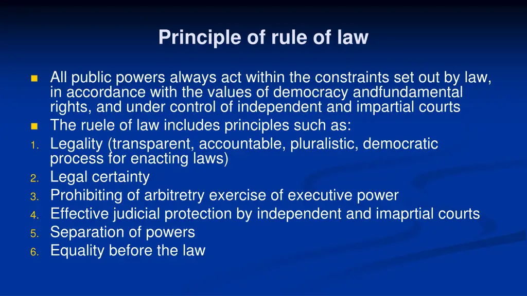 principle of rule of law