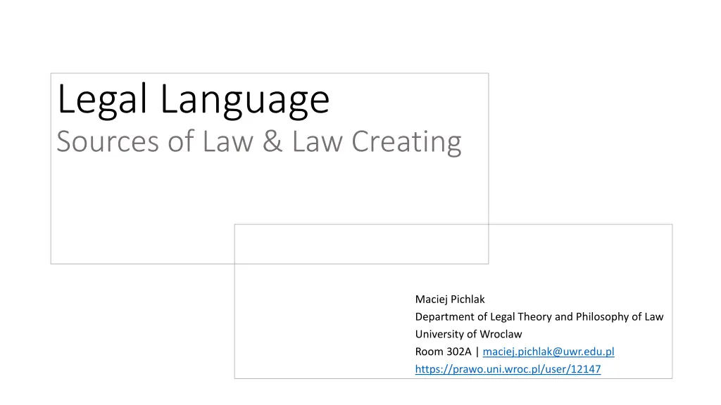 legal language sources of law law creating