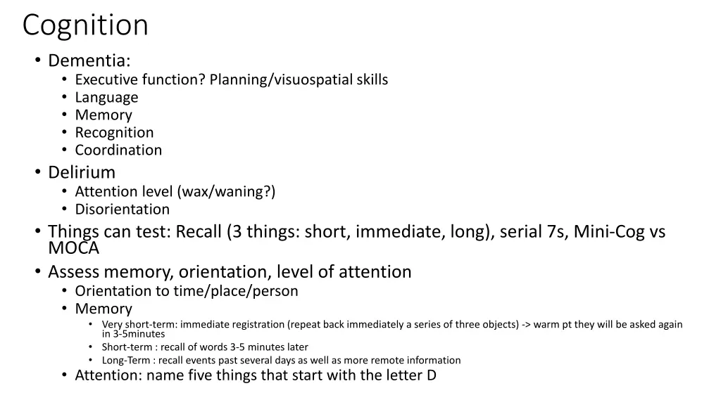 cognition dementia executive function planning