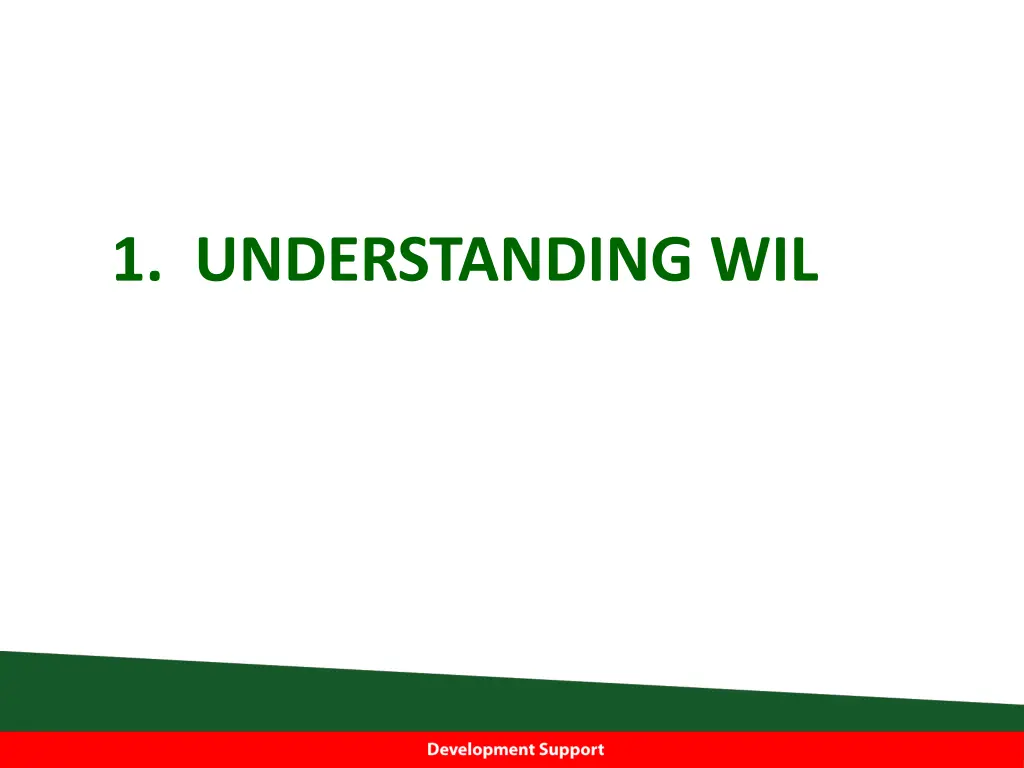 1 understanding wil