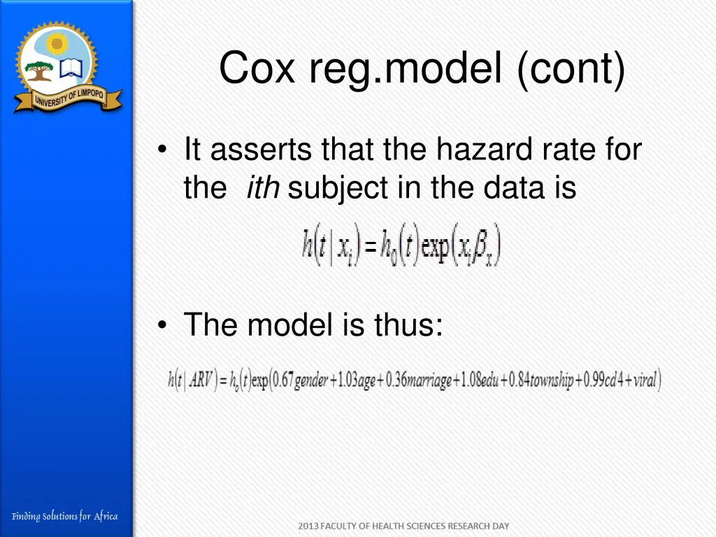 cox reg model cont