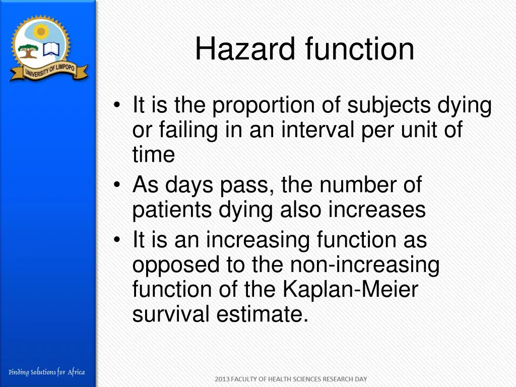 hazard function 1