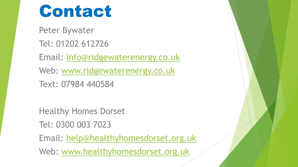 contact peter bywater tel 01202 612726 email