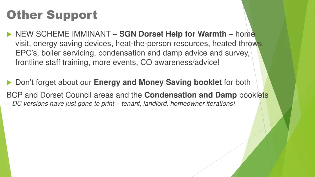 other support