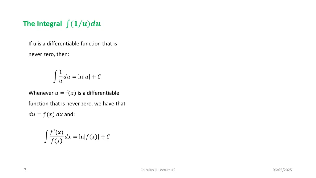 the integral