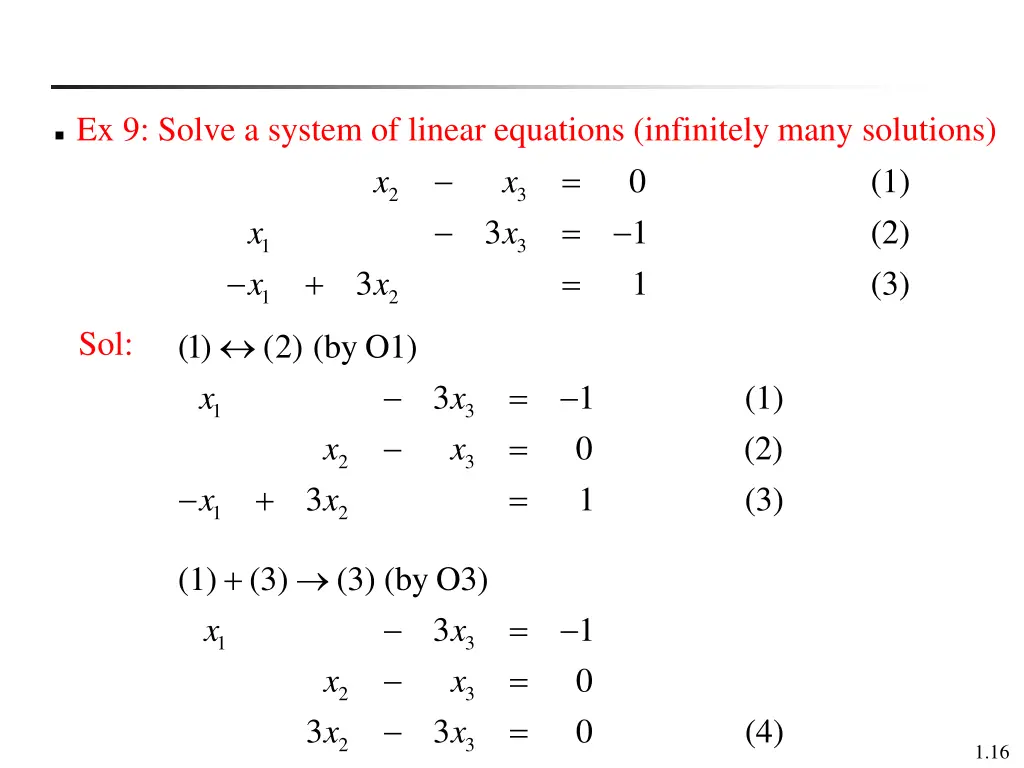 ex 9 solve a system of linear equations