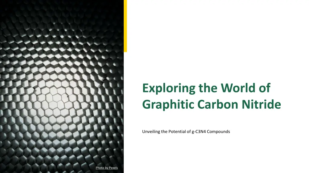 exploring the world of graphitic carbon nitride