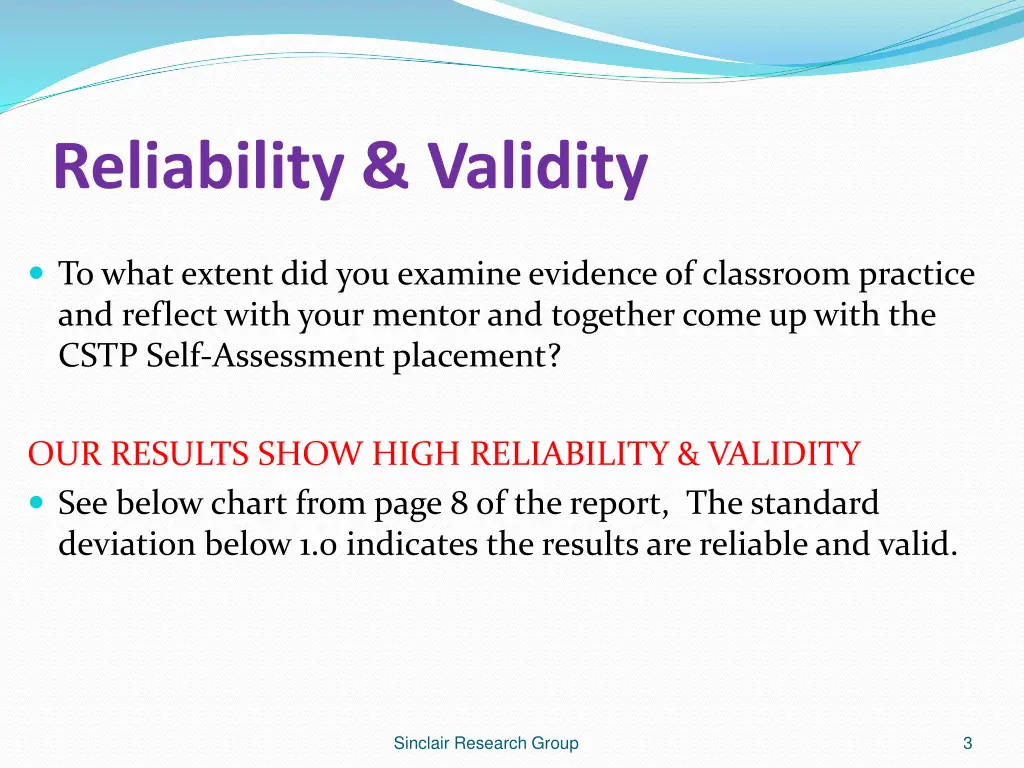 reliability validity
