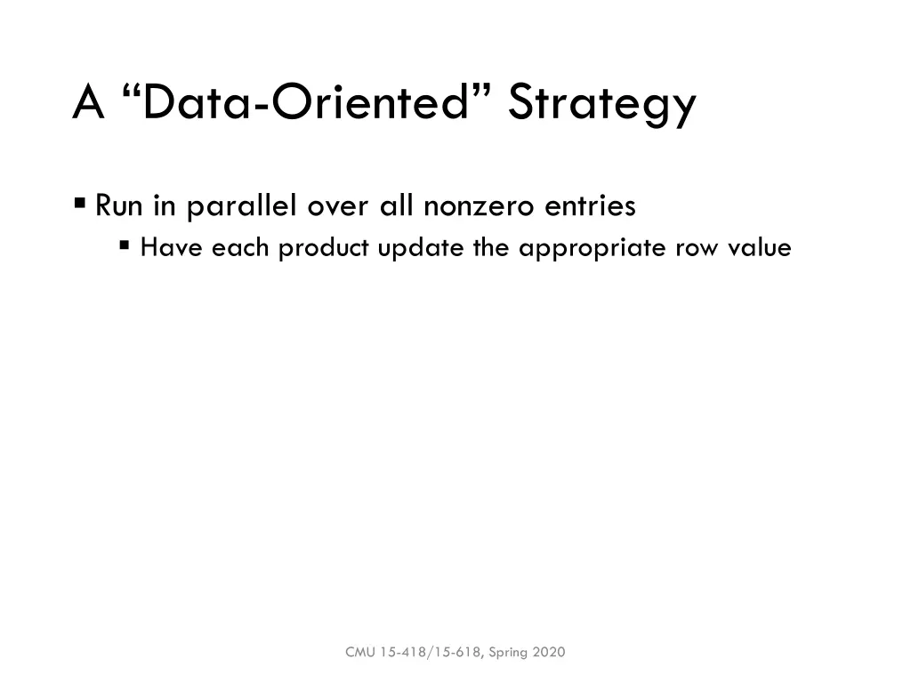a data oriented strategy