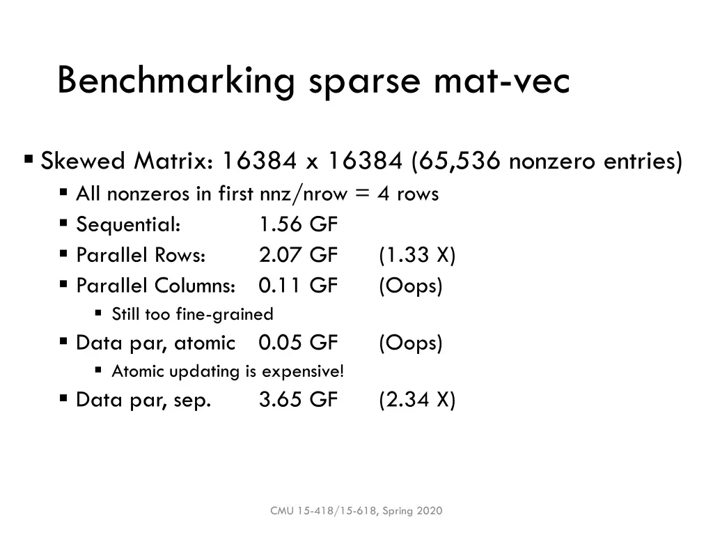 benchmarking sparse mat vec 3