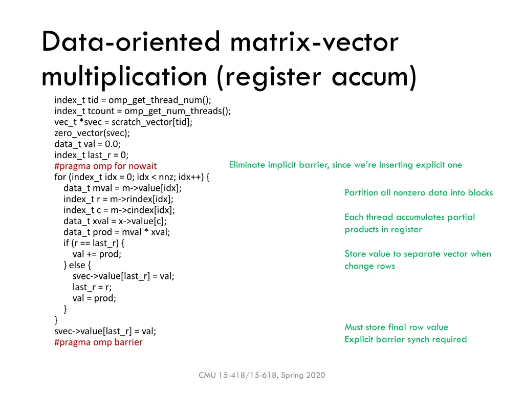 data oriented matrix vector multiplication 3