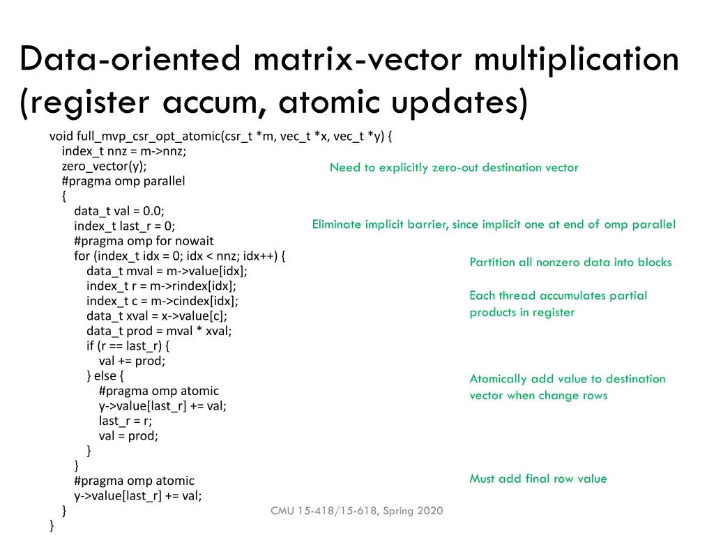 data oriented matrix vector multiplication 4