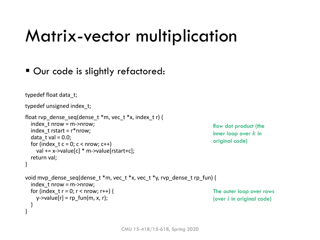 matrix vector multiplication 1