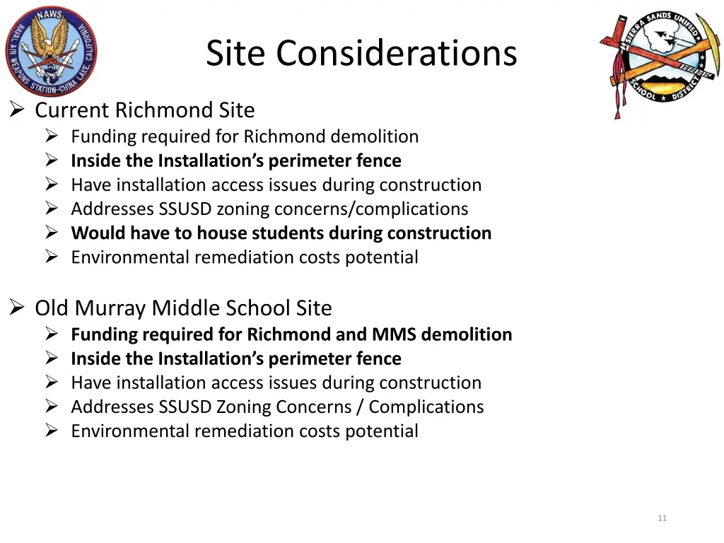 site considerations