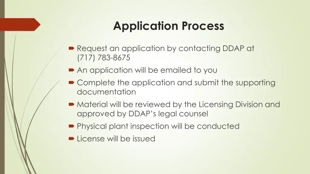 application process