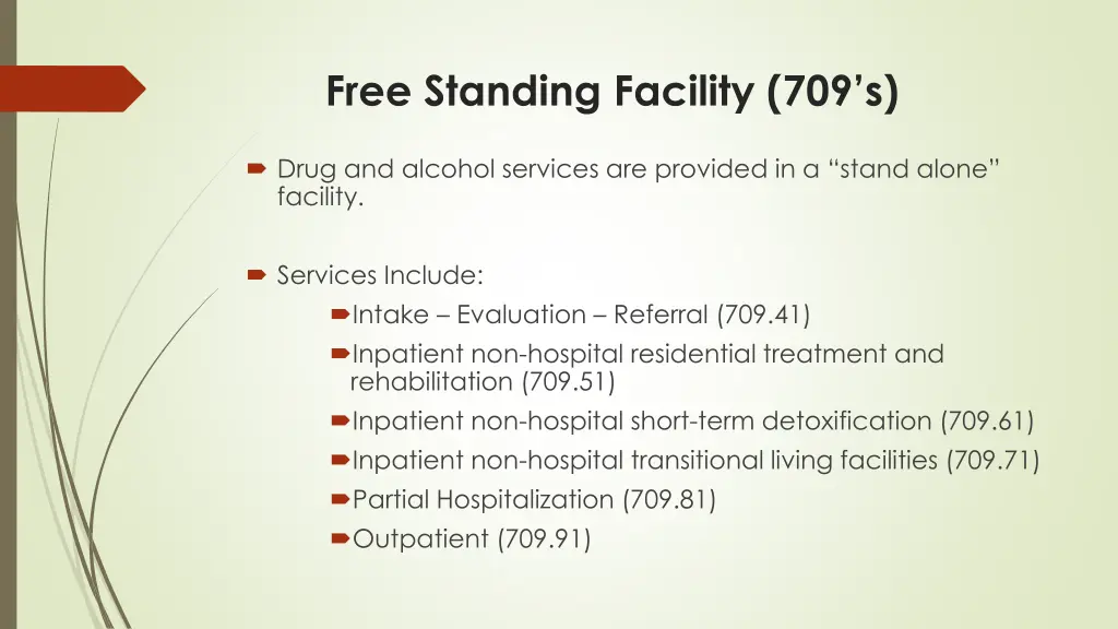 free standing facility 709 s
