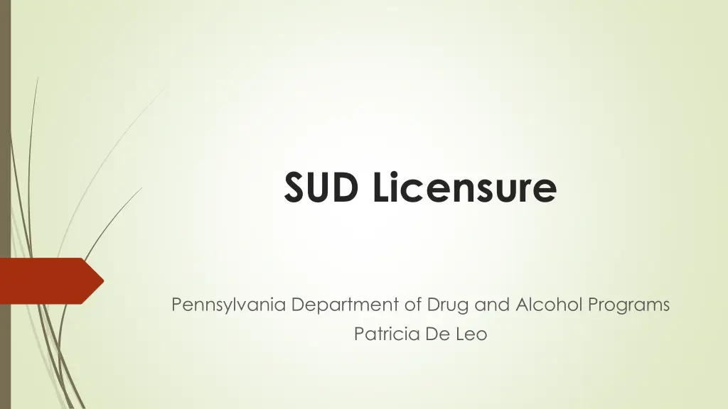 sud licensure