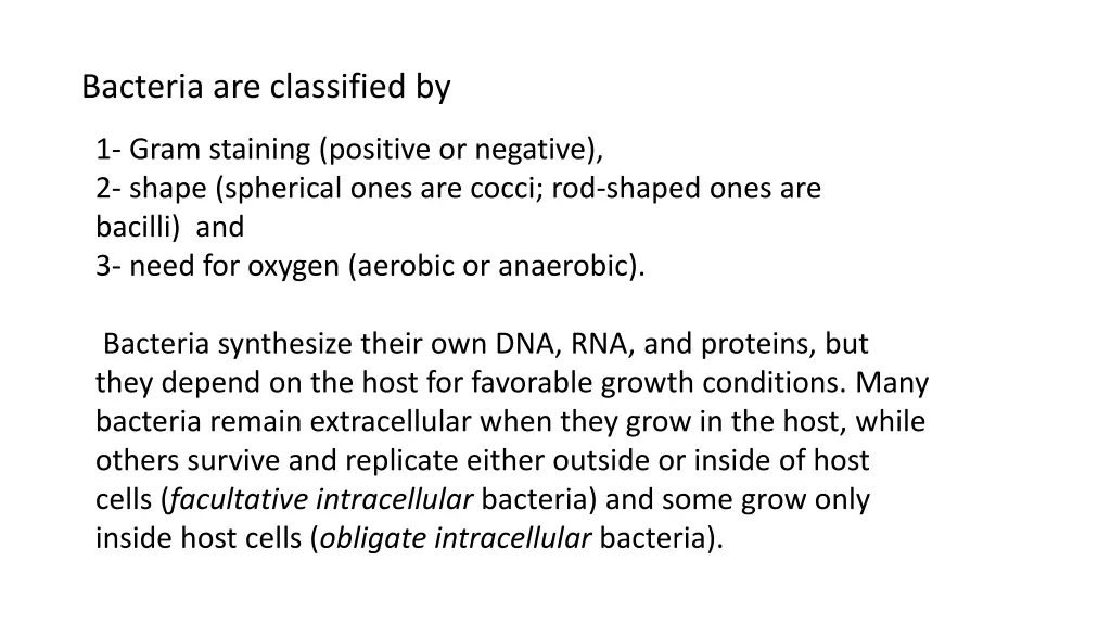 bacteria are classified by