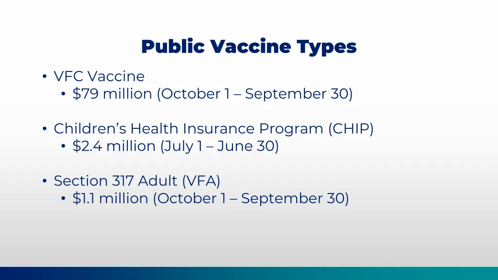 public vaccine types