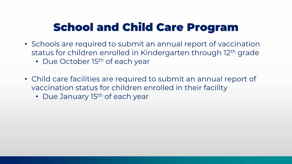 school and child care program