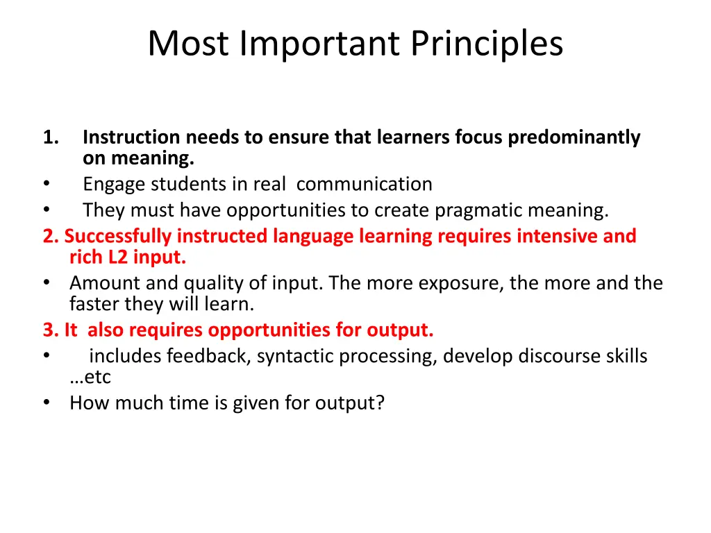 most important principles