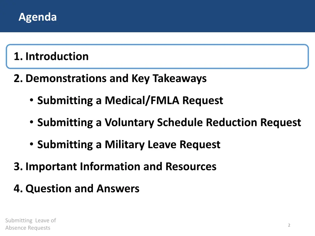 agenda