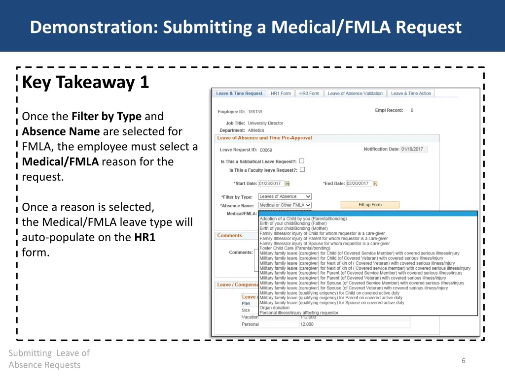 demonstration submitting a medical fmla request 1