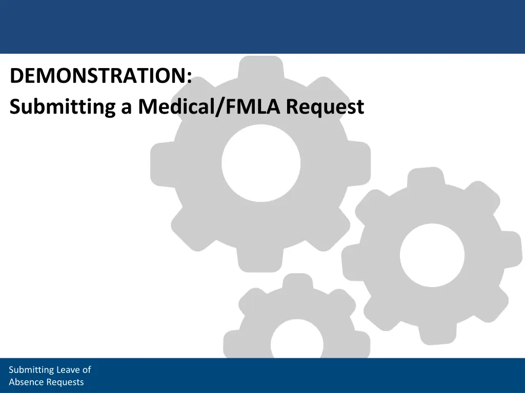 demonstration submitting a medical fmla request