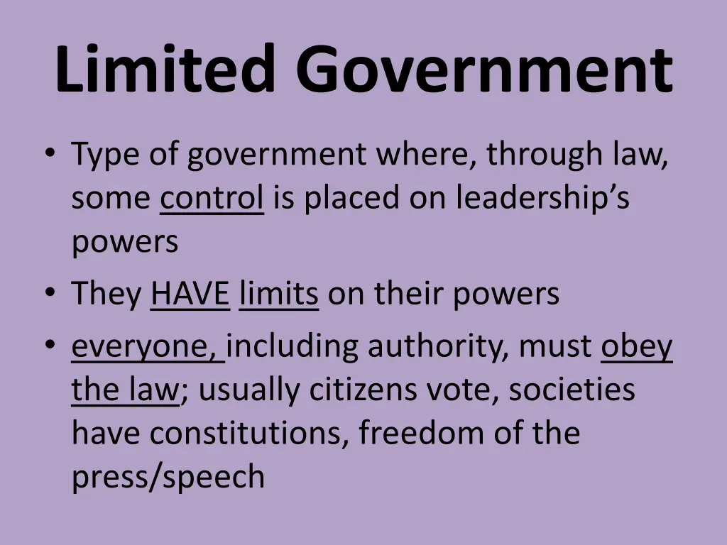 limited government