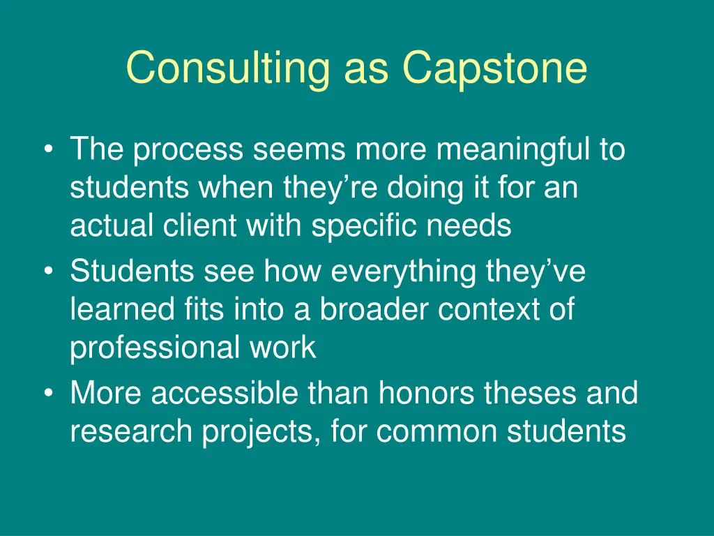 consulting as capstone 1