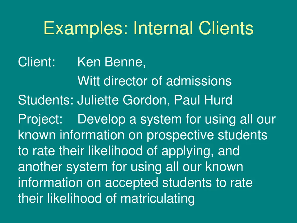 examples internal clients 1