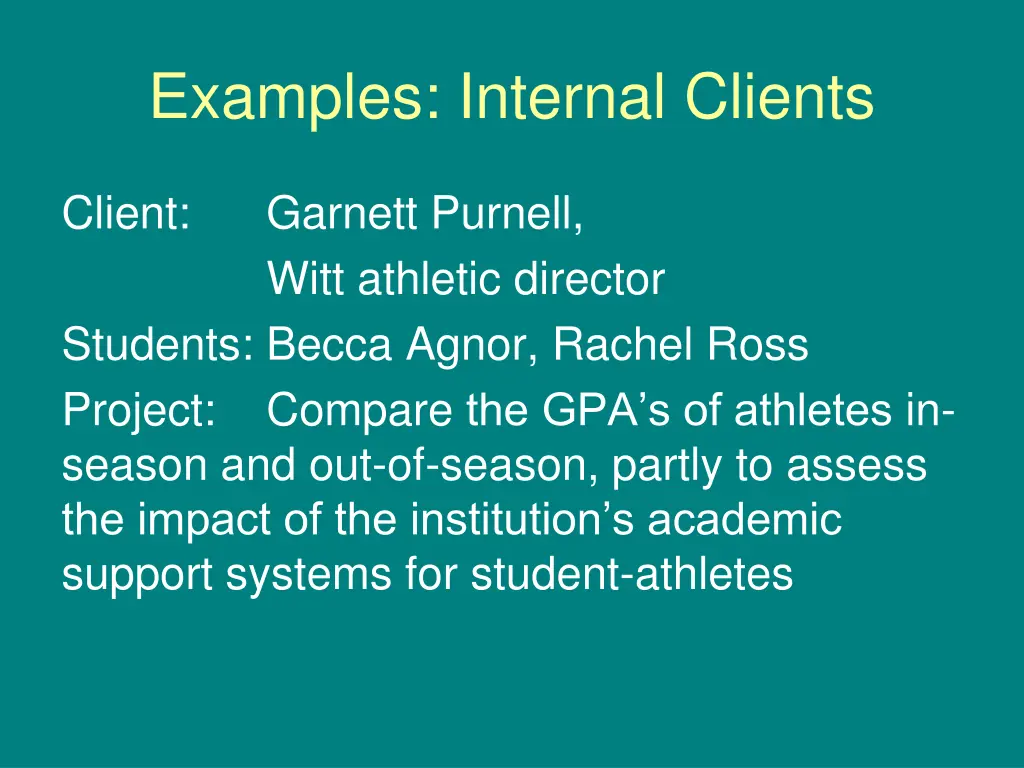 examples internal clients 3