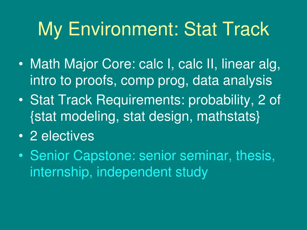 my environment stat track 1