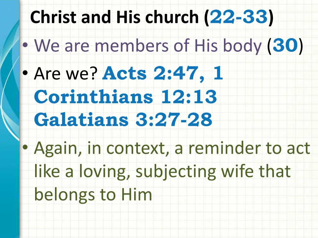 christ and his church 22 33 we are members