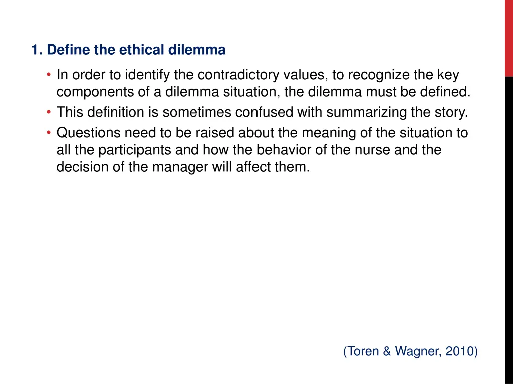 1 define the ethical dilemma