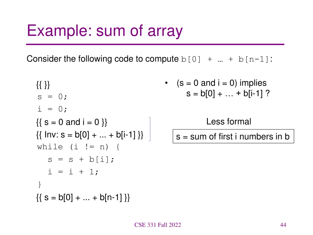 example sum of array 3