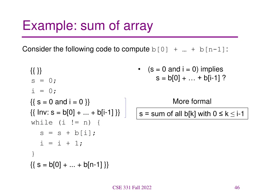 example sum of array 5