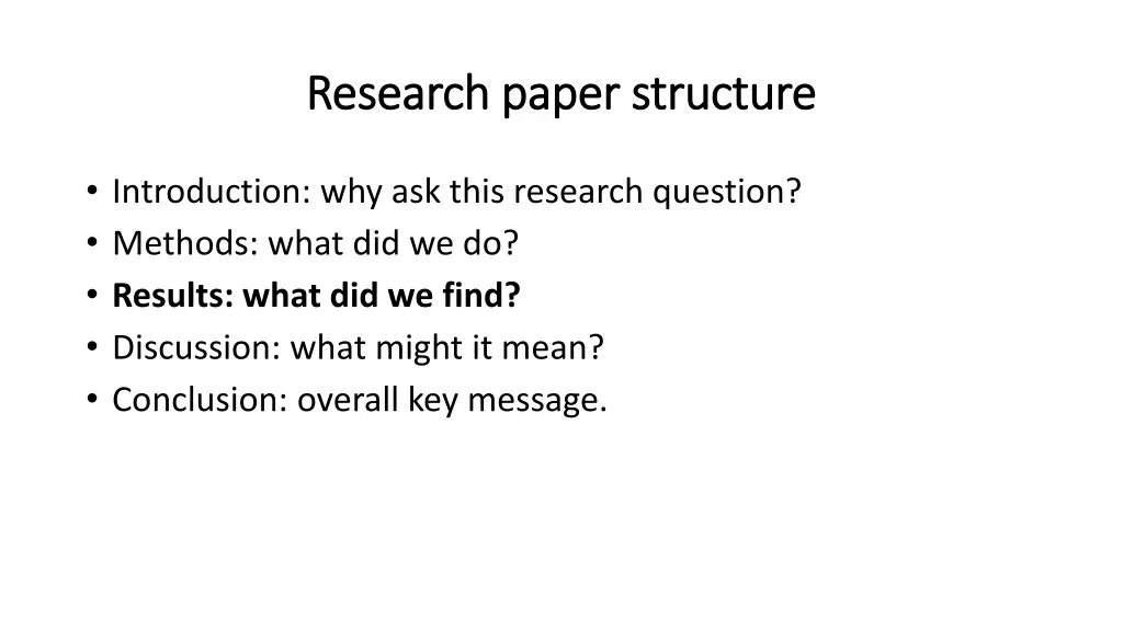 research paper structure research paper structure