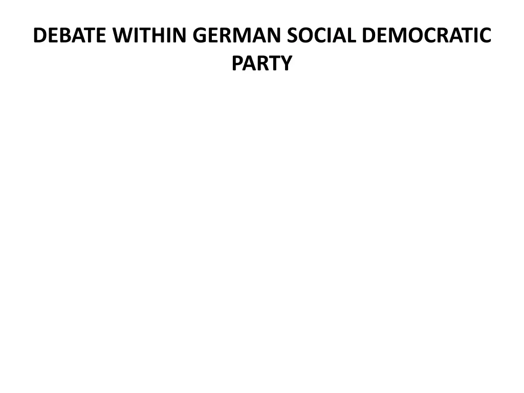 debate within german social democratic party
