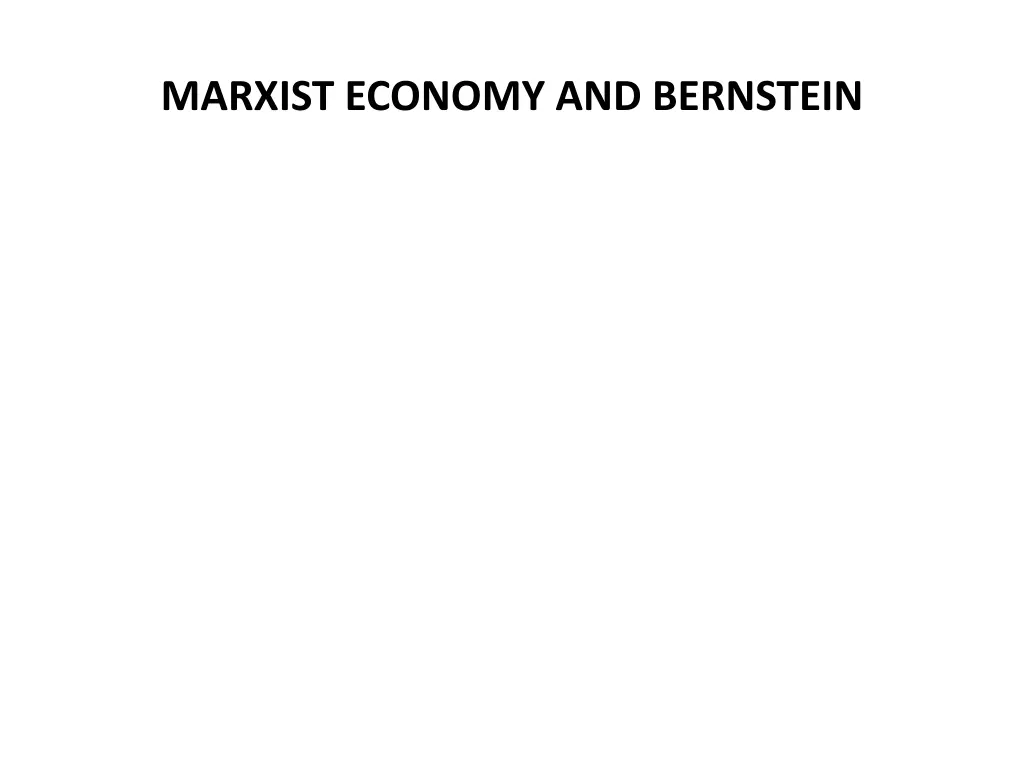 marxist economy and bernstein