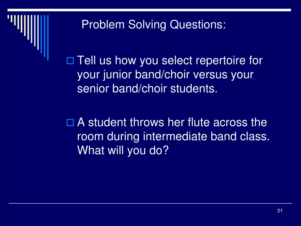 problem solving questions 1