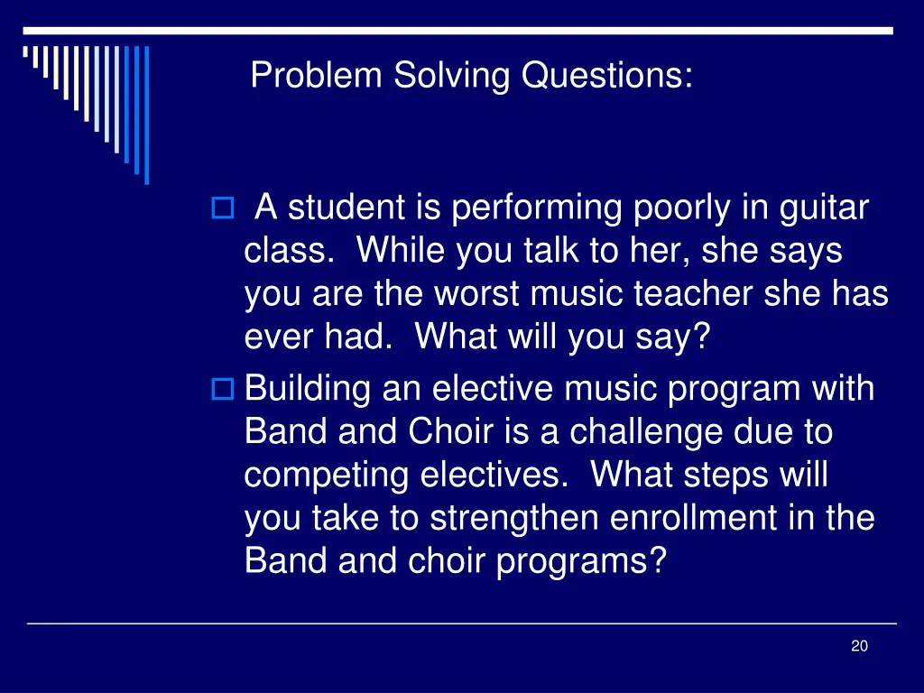 problem solving questions