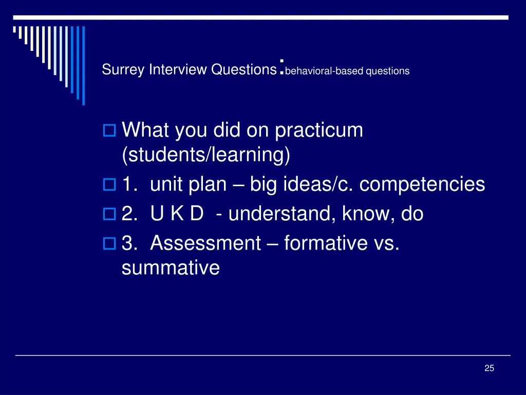 surrey interview questions behavioral based
