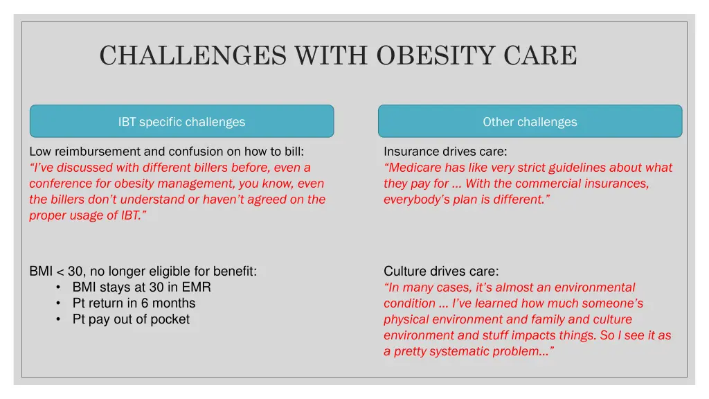 challenges with obesity care 1