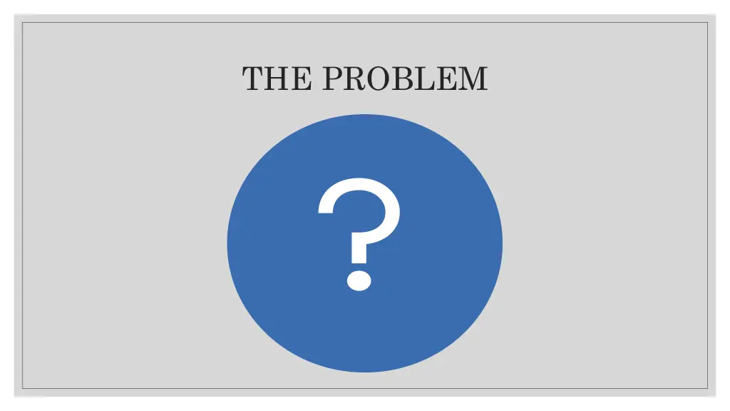 the problem