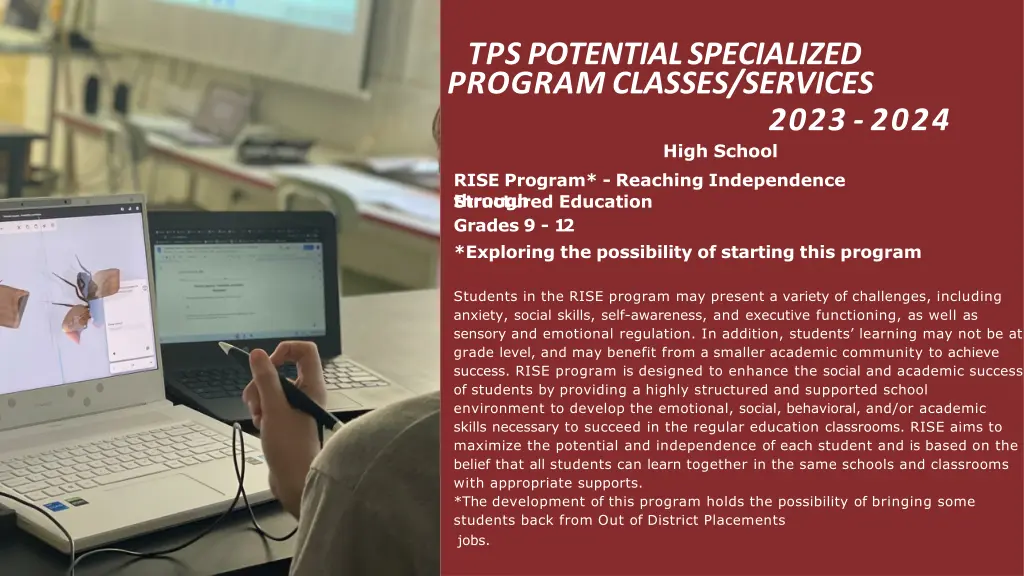 tps potential specialized program classes services 3