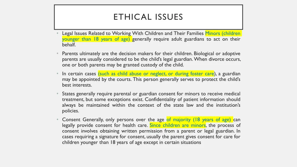 ethical issues 2