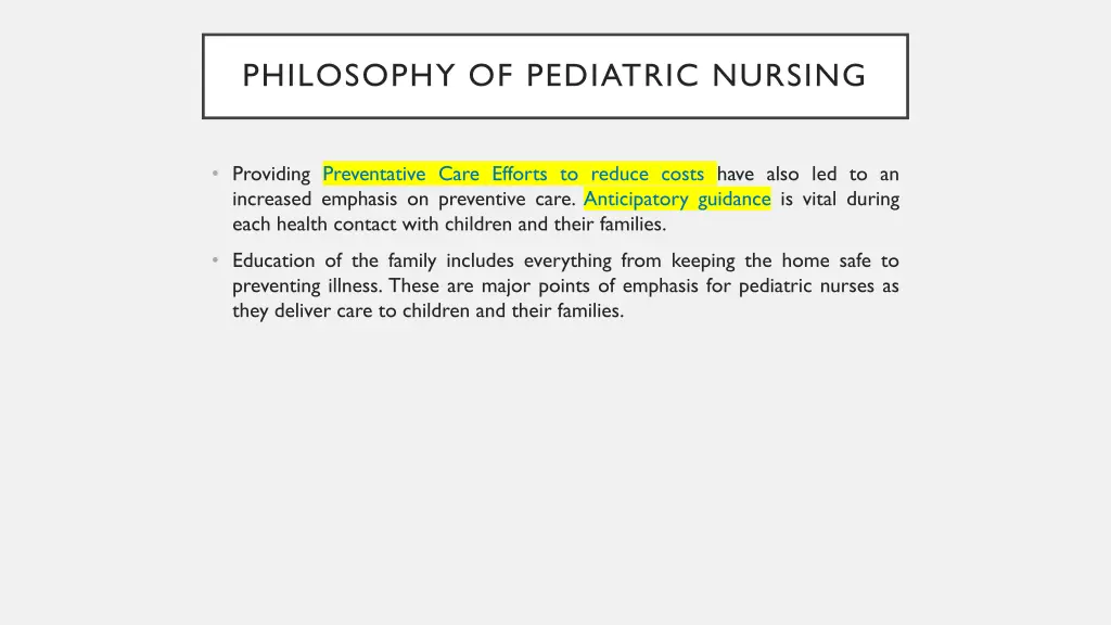 philosophy of pediatric nursing 7