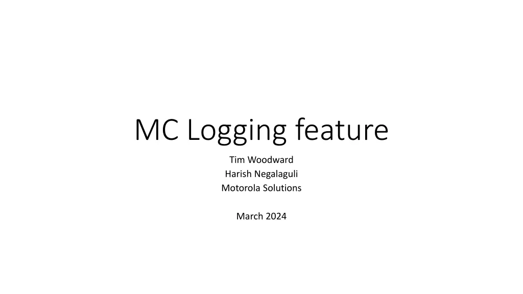 mc logging feature