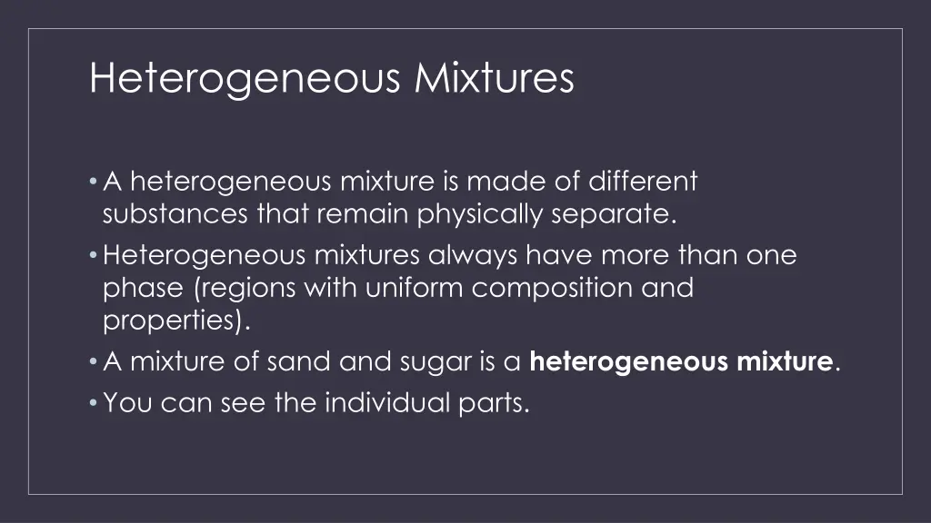 heterogeneous mixtures